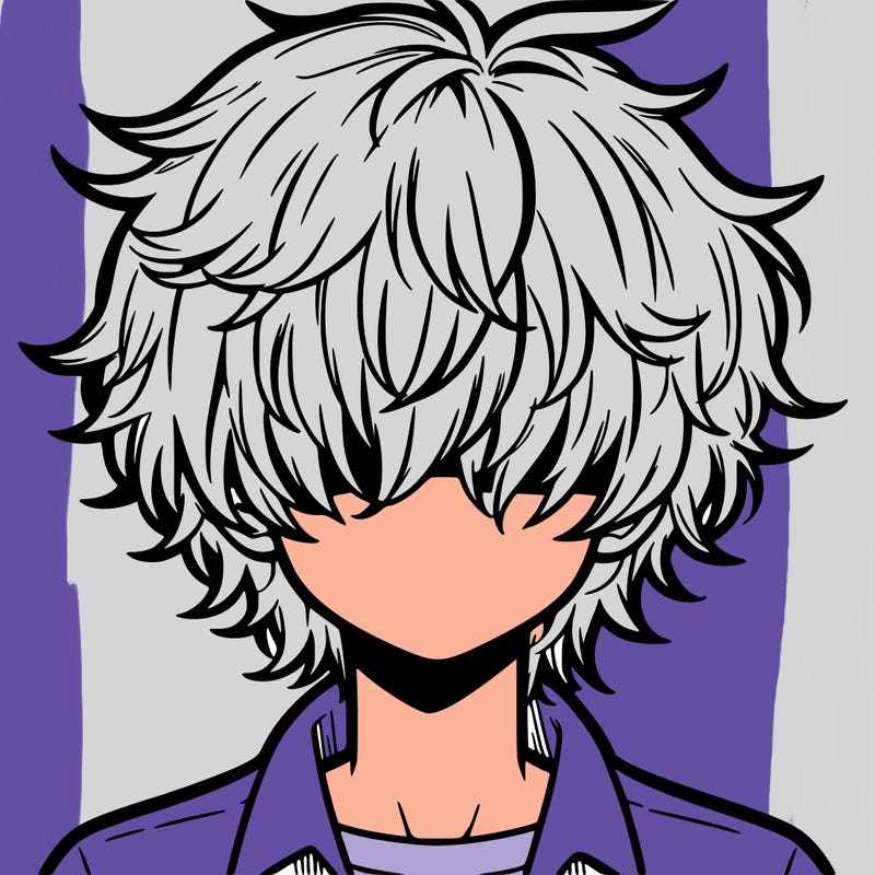 manga boy fluffy hair covering his eyes