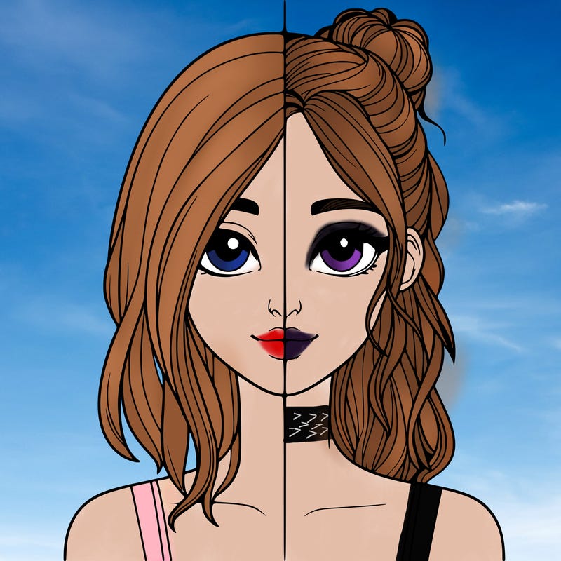 realistic girl split