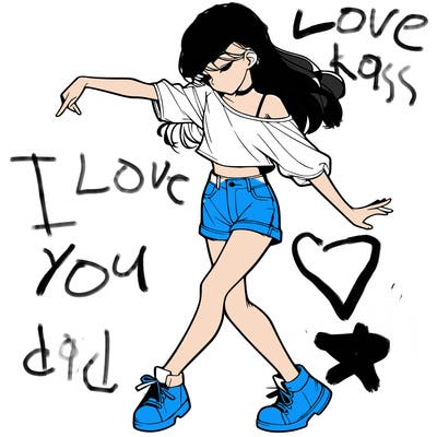 realistic girl danceing