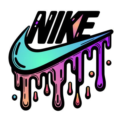 dripping nike logo