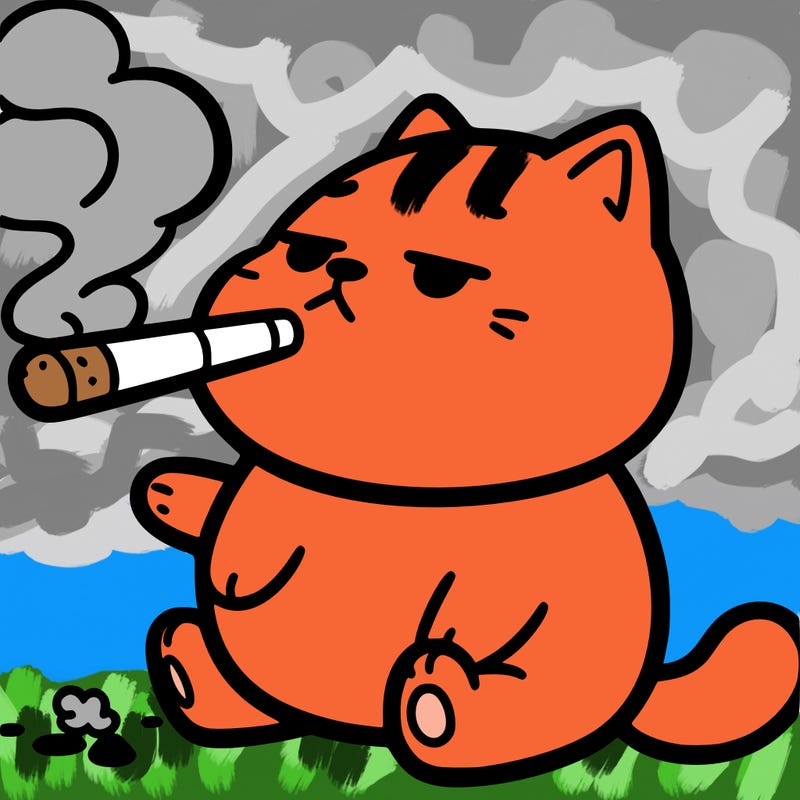 smoking cat