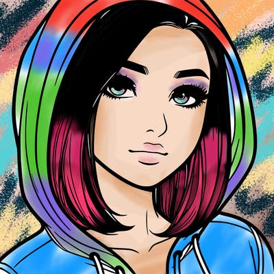 realistic adult girl with hoodie on