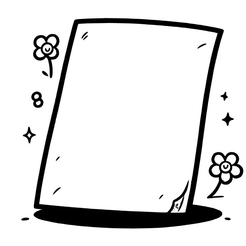 blank piece of paper.