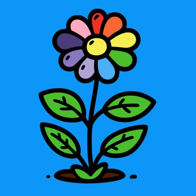 single flower, simple