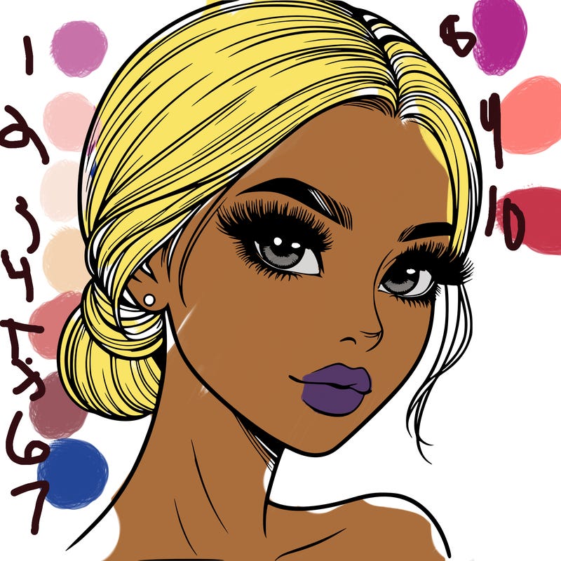 realistic girl with lashes