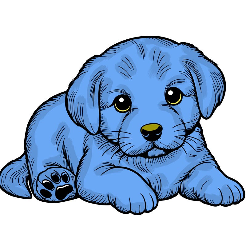 a cute realistic puppy