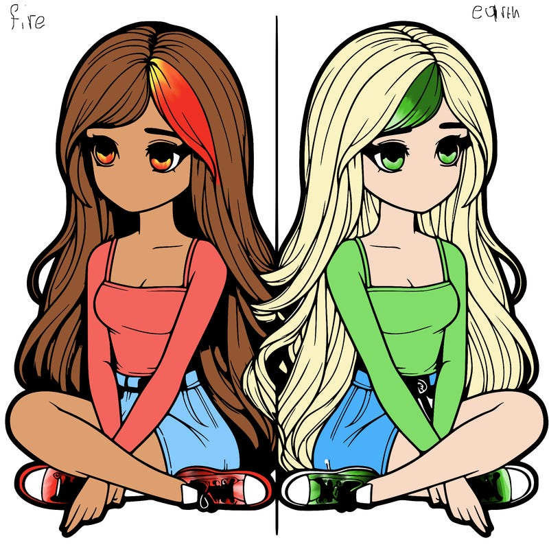 realistic girl split