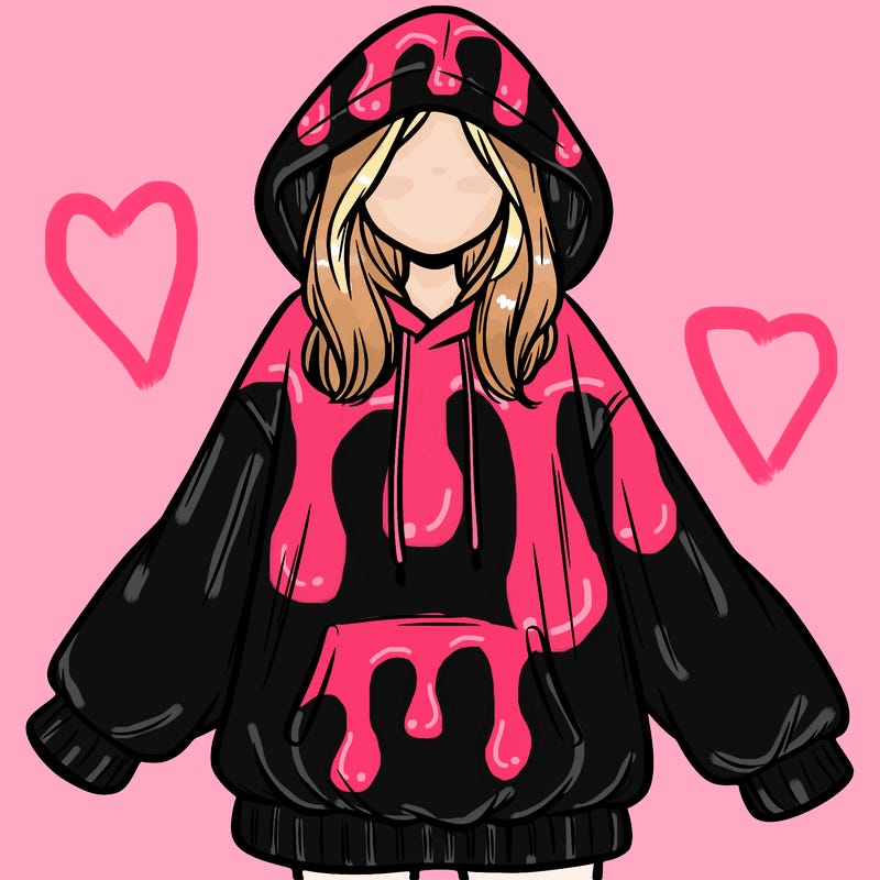 girl in oversized hoodie