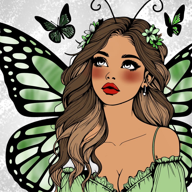 butterfly fairy realistic girl