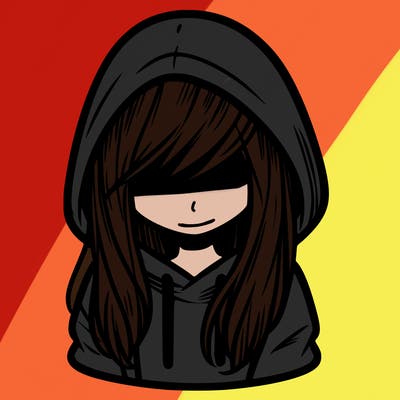 girl with hair covering her face and wearing a hoodie