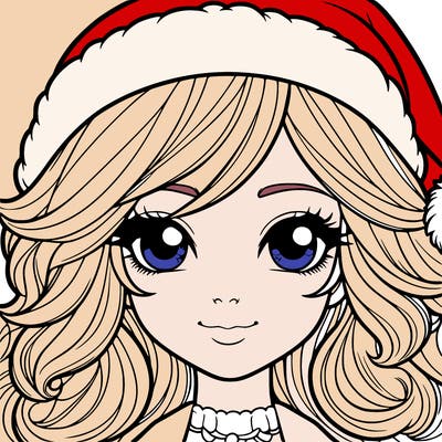 realistic christmas girl