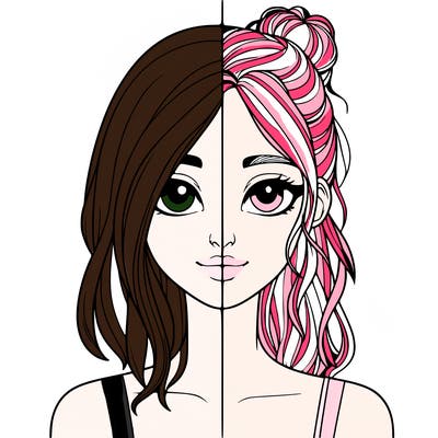 realistic girl split