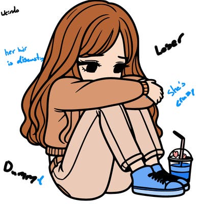 a girl  after a breakup