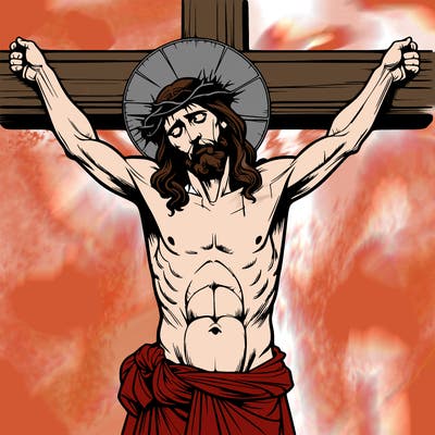 jesus on a cross realistic