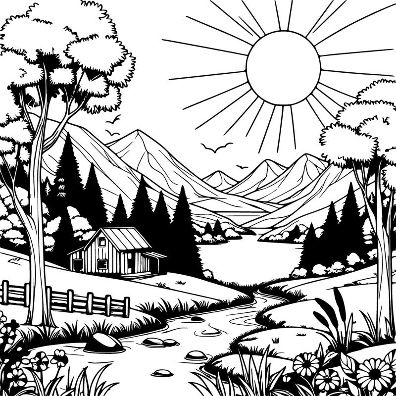 beautiful scenery realistic