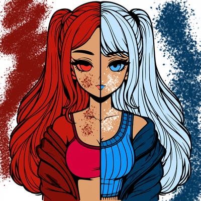 realistic girl split