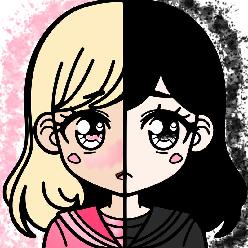 a split of a girl