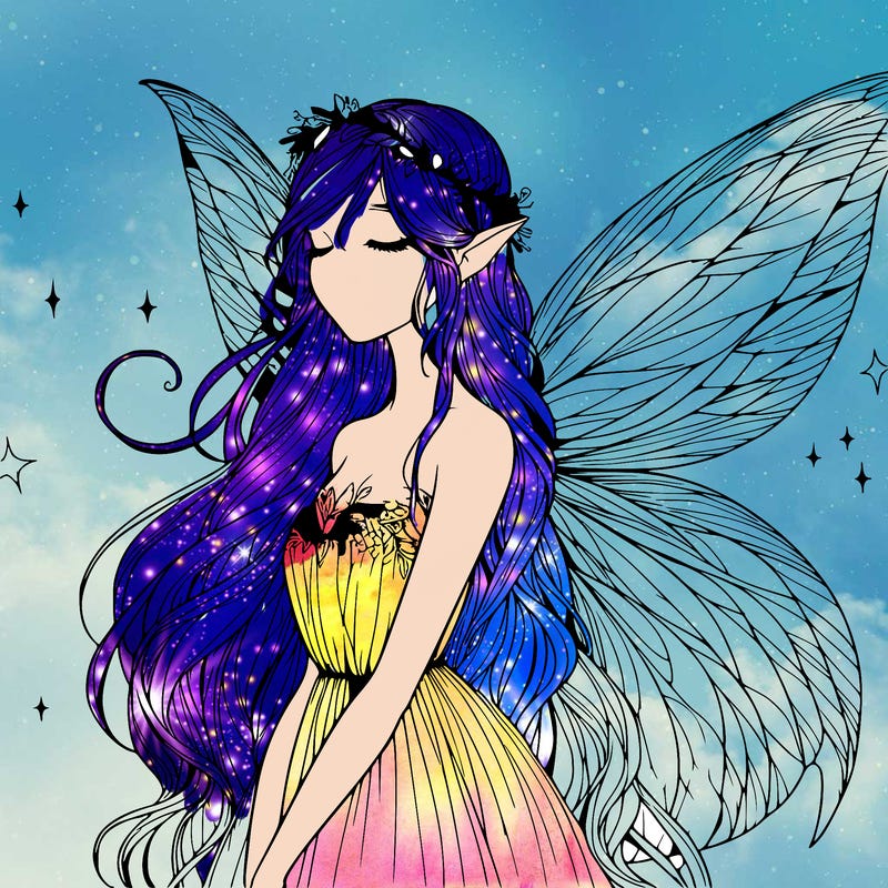 ethereal realistic fairy girl