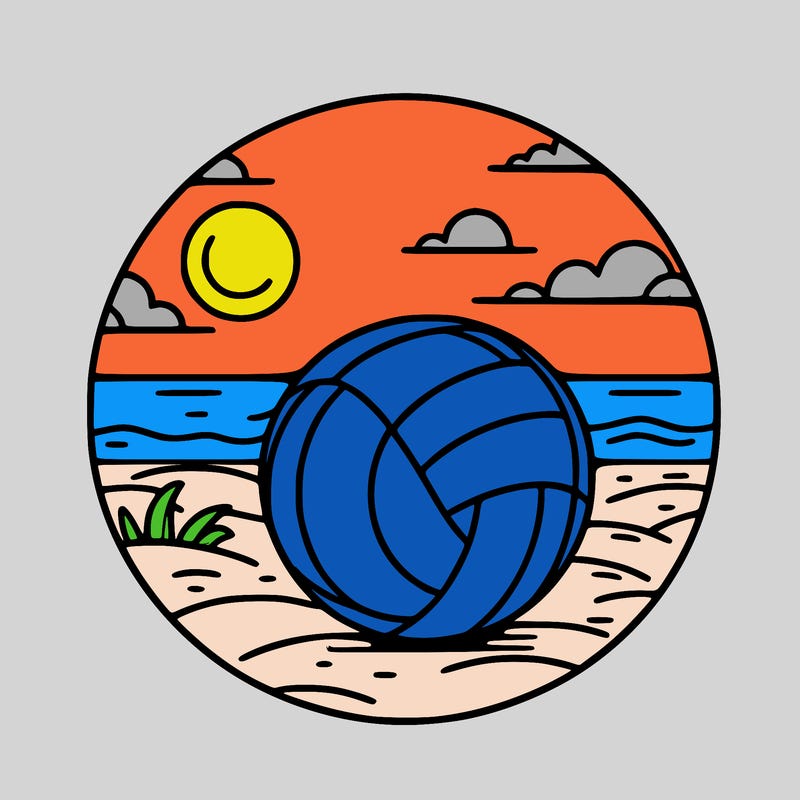 volleyball on a beach