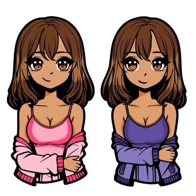 realistic girl split