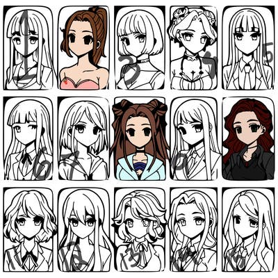 girls that look diffrent anime