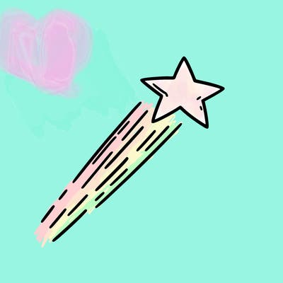a shooting star in the sky