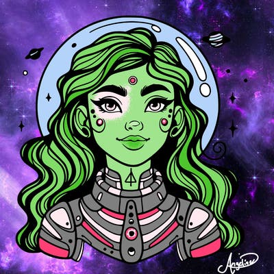 beautiful adult alien girl