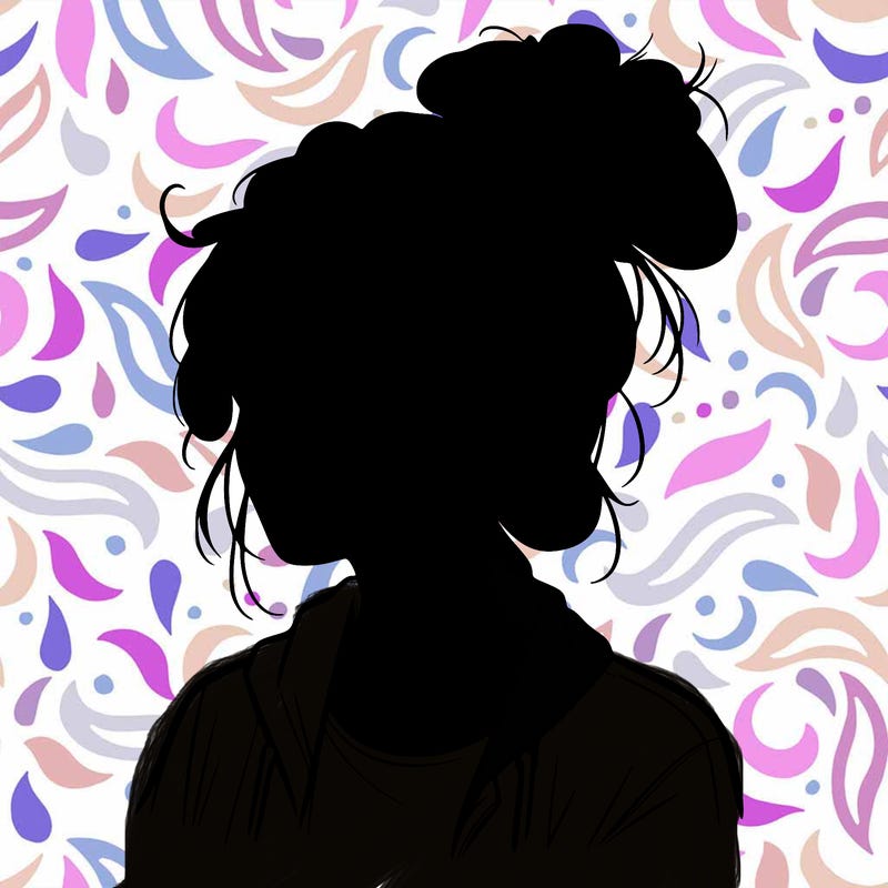 realistic teenage girl with a messy bun