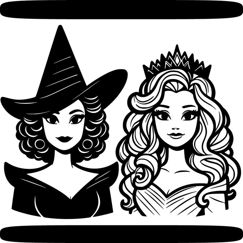 realistic elpheba and galinda from wicked