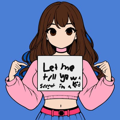 girl holding a blank sign in a long sleeve crop top