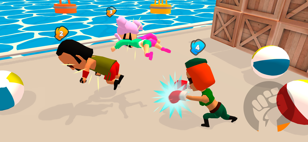 I, The One - Fighting Games - Cartoon characters fighting with ragdoll physics in a beach arena in I The One mobile game