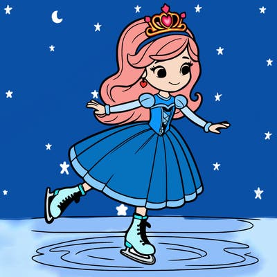princess skating on ice