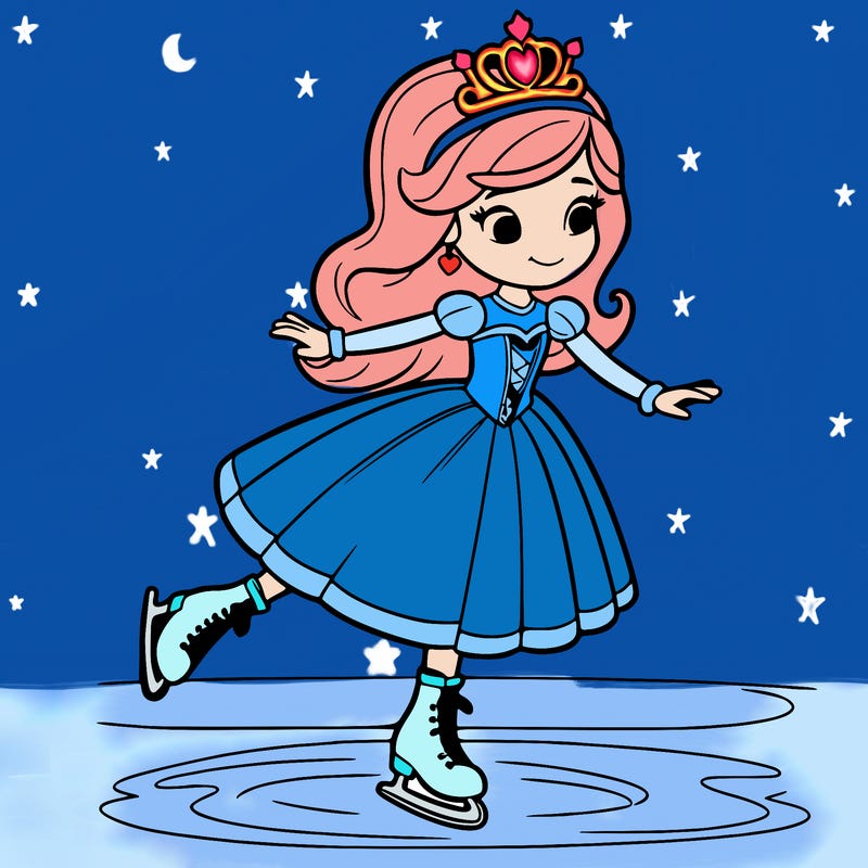 princess skating on ice