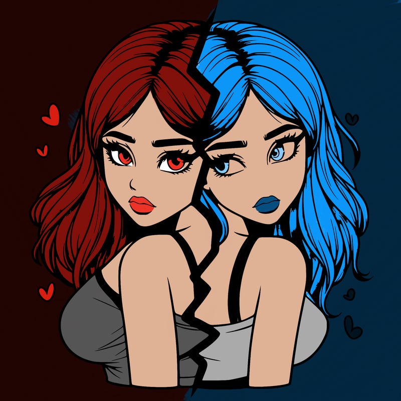 realistic girl split