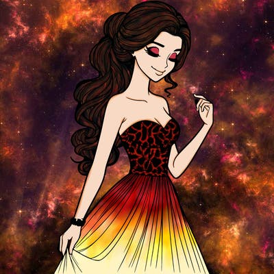 a realistic woman wearing an elegant dress