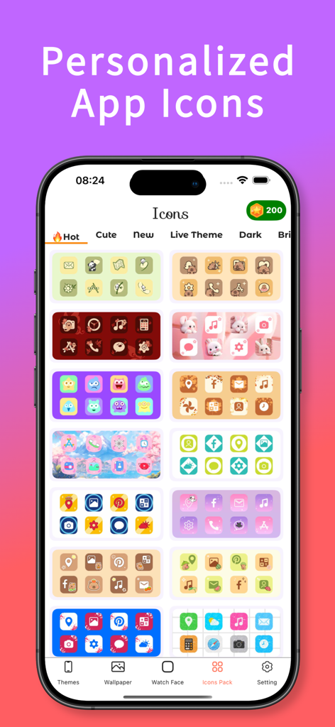 ThemePack - Icons & Wallpaper - Gallery of personalized and aesthetic app icon packs for iPhone