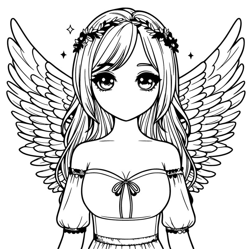 realistic girl with wings