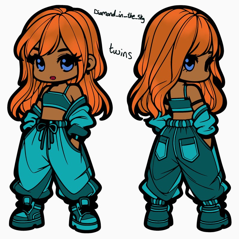 girl in crop top and baggy pants