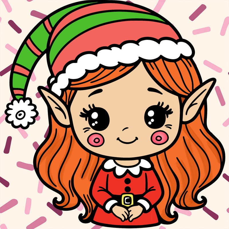 christmas elf girl