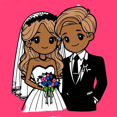 wedding bride and groom