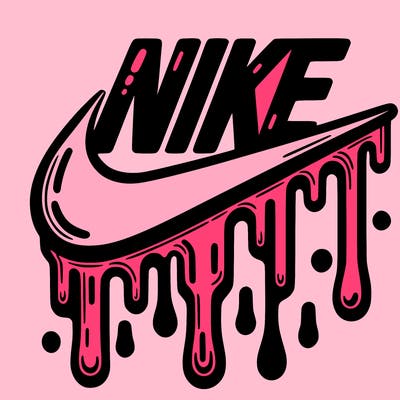 dripping nike logo