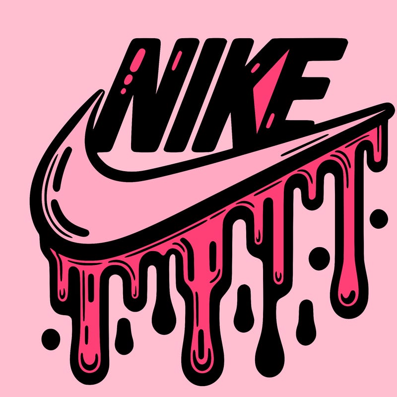 dripping nike logo