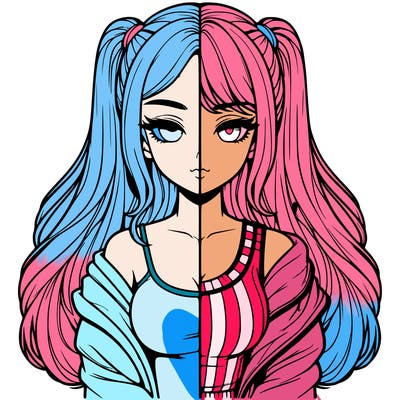 realistic girl split