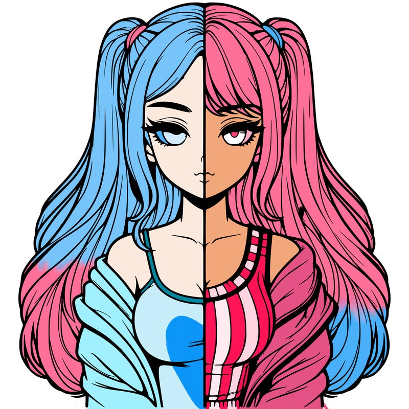 realistic girl split