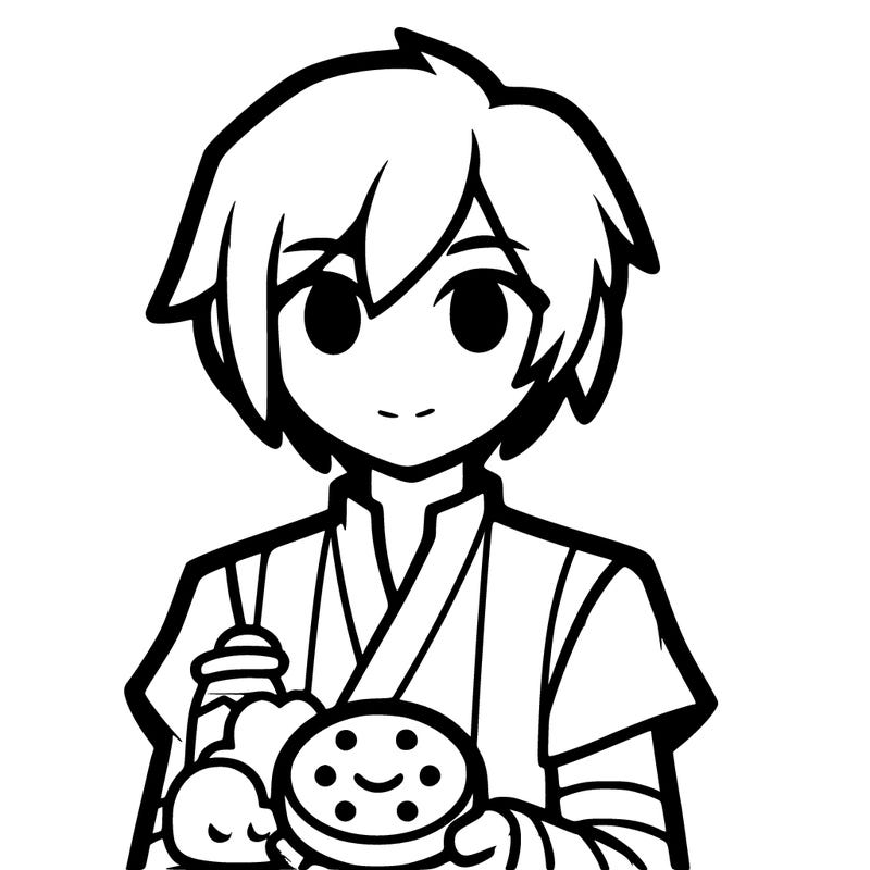 realistic noi from aphmau with a cookie