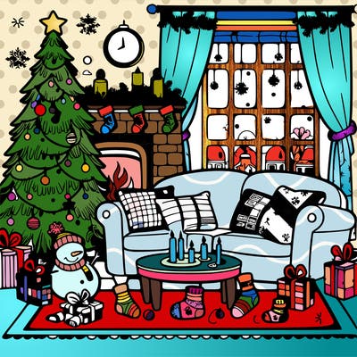 christmas living room