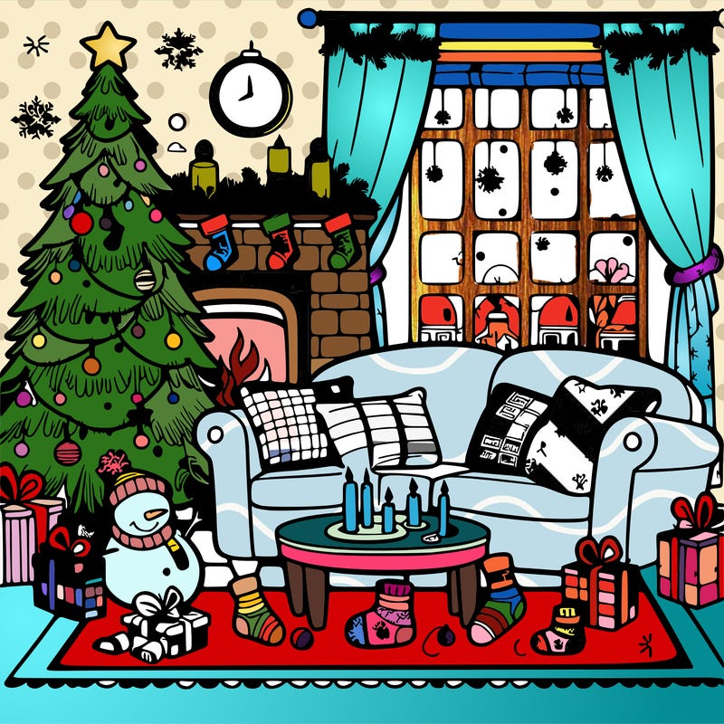 christmas living room