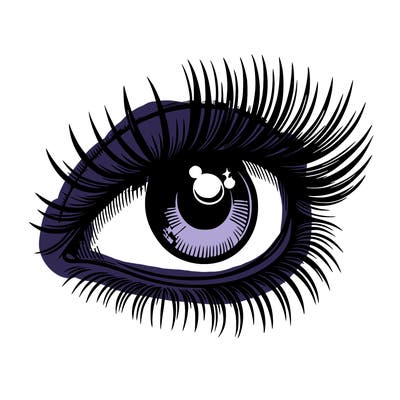 realistic eye long eylashes