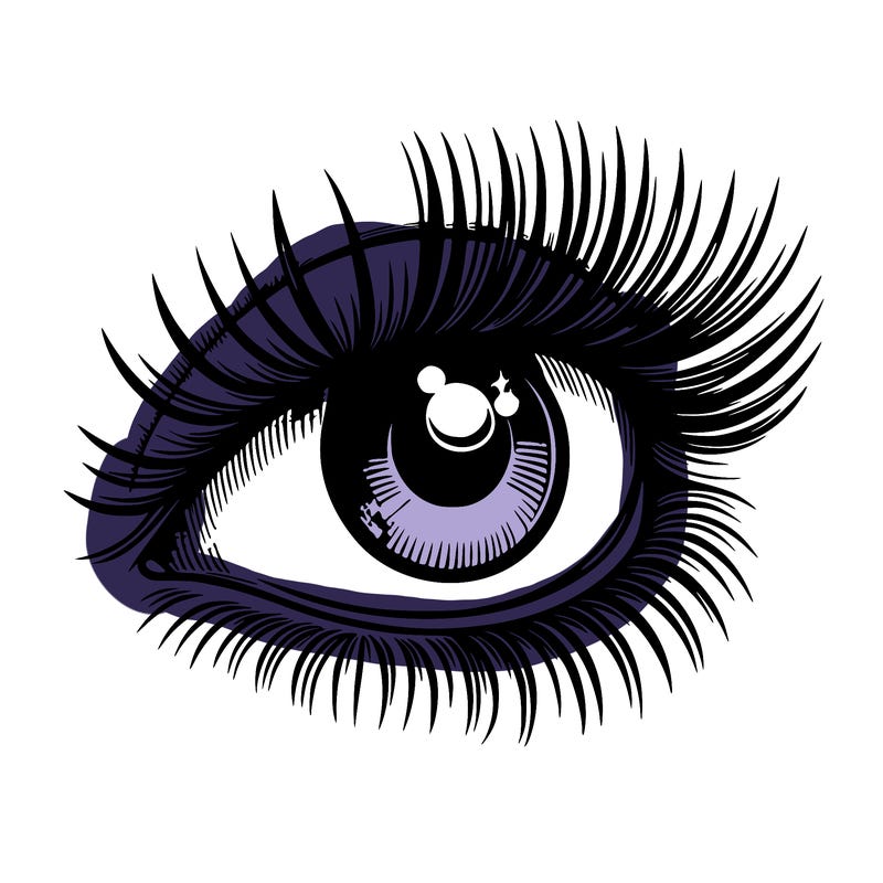 realistic eye long eylashes