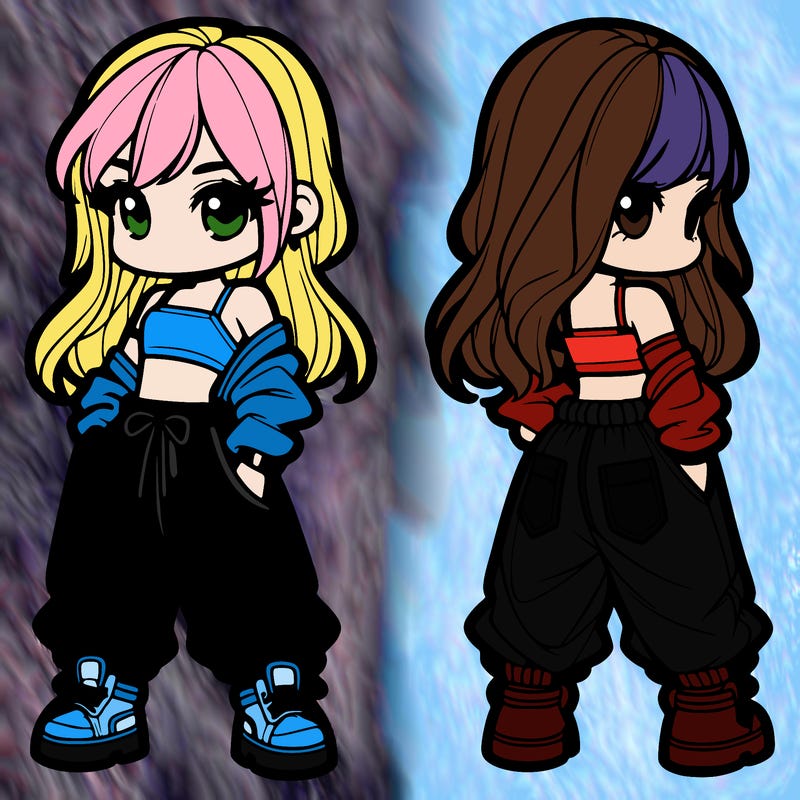 girl in crop top and baggy pants